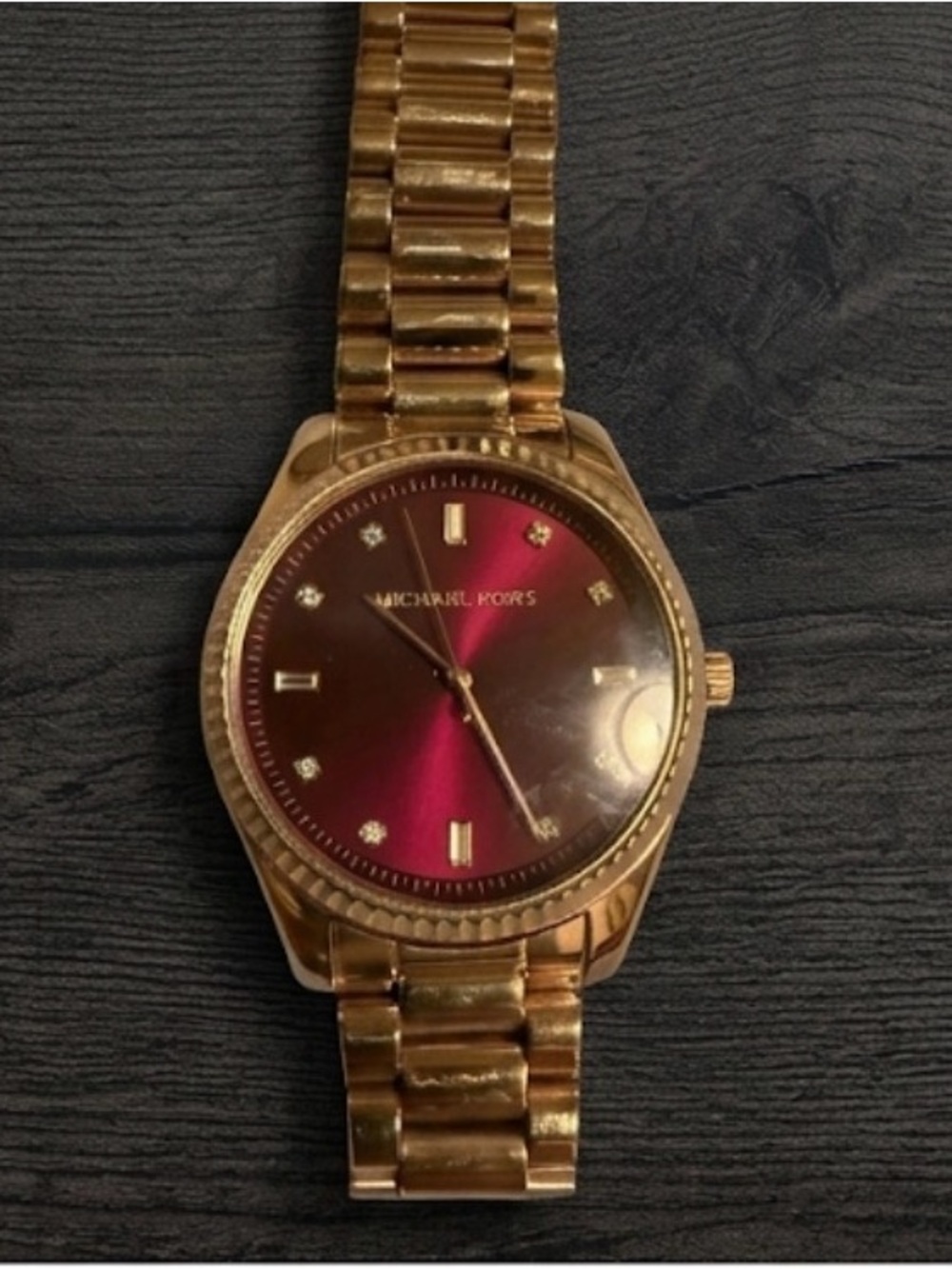 MICHAEL KORS Rose Gold Women's Watch with Pink Dial & Crystal Accents
